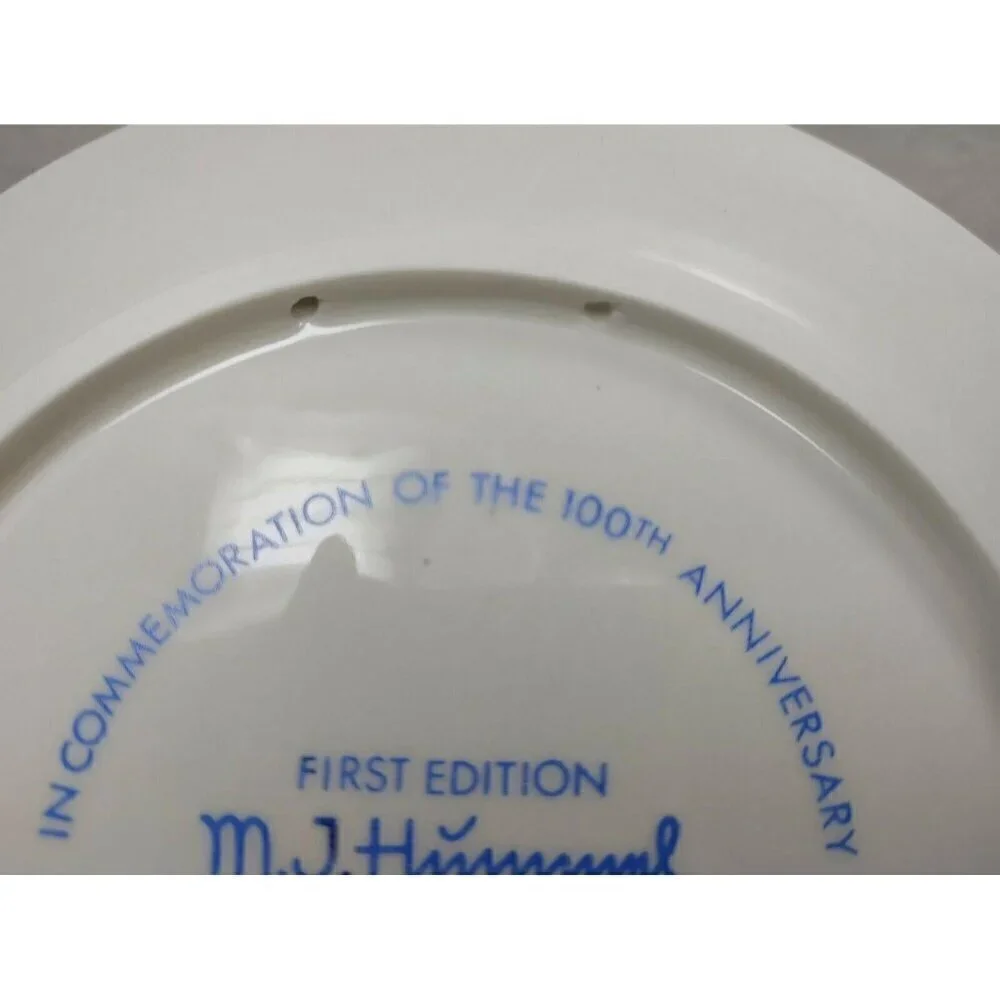 M J Hummel 1971 Hand Painted Porcelain First Edition 100 Years Angel Plate VTG